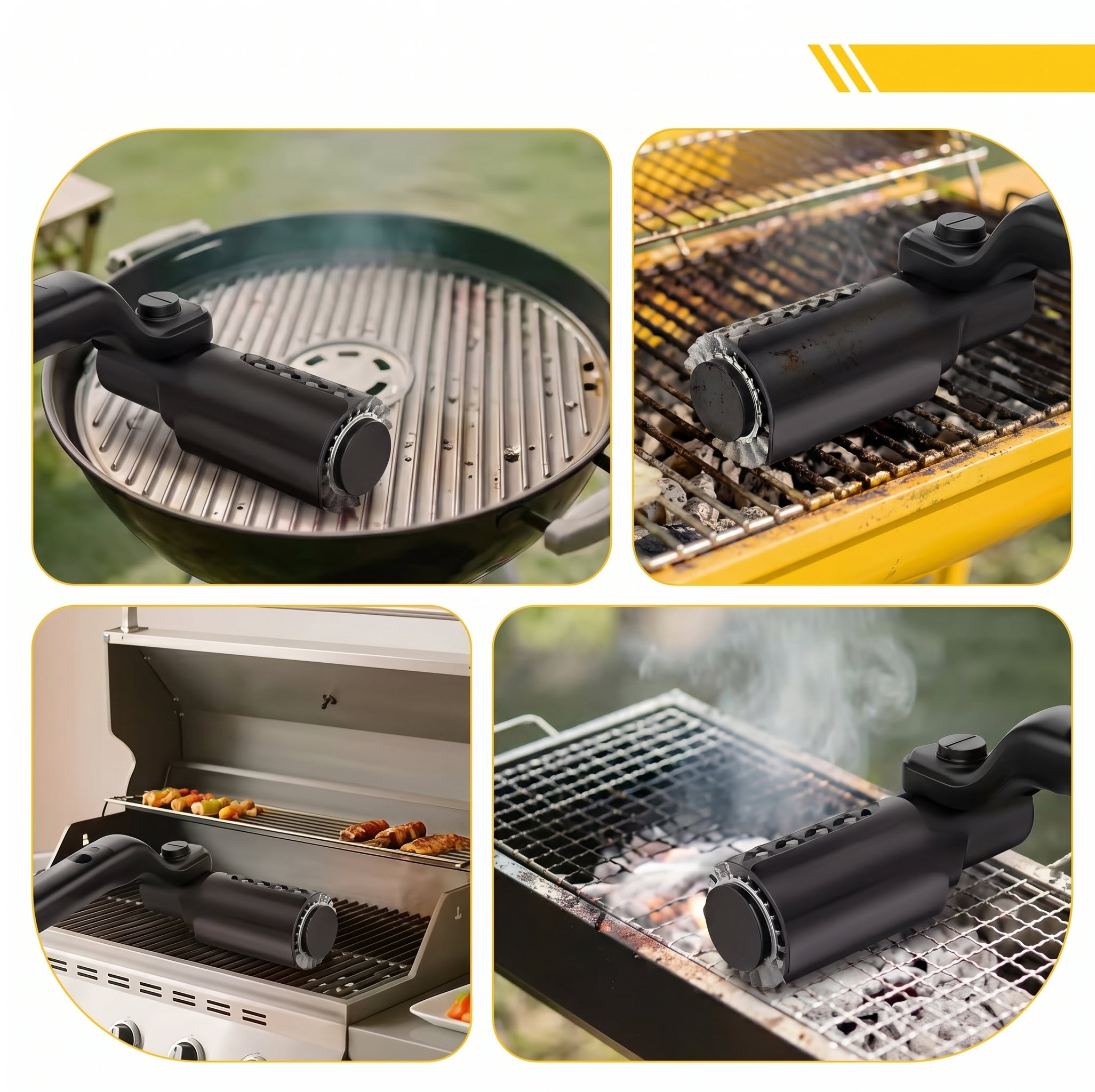 Clean grill grates with VultraGrill after a barbecue