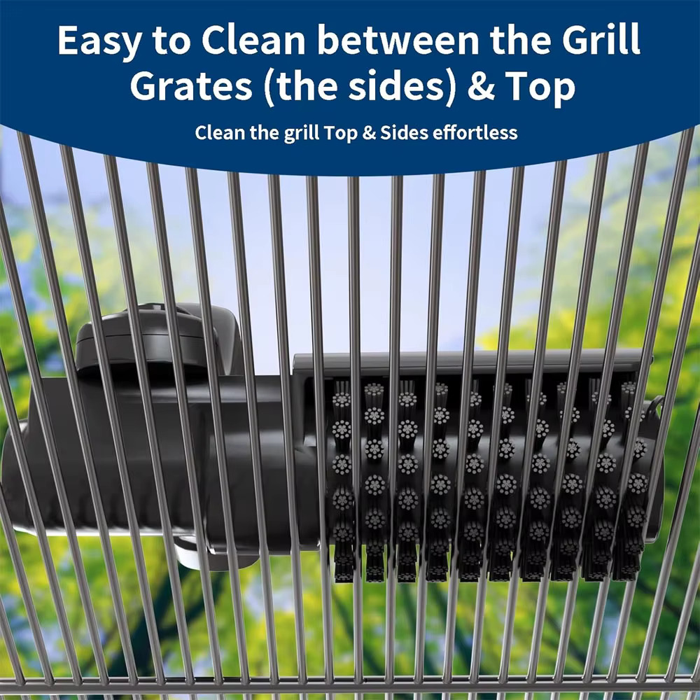 VultraGrill electric brush cleaning barbecue after cooking